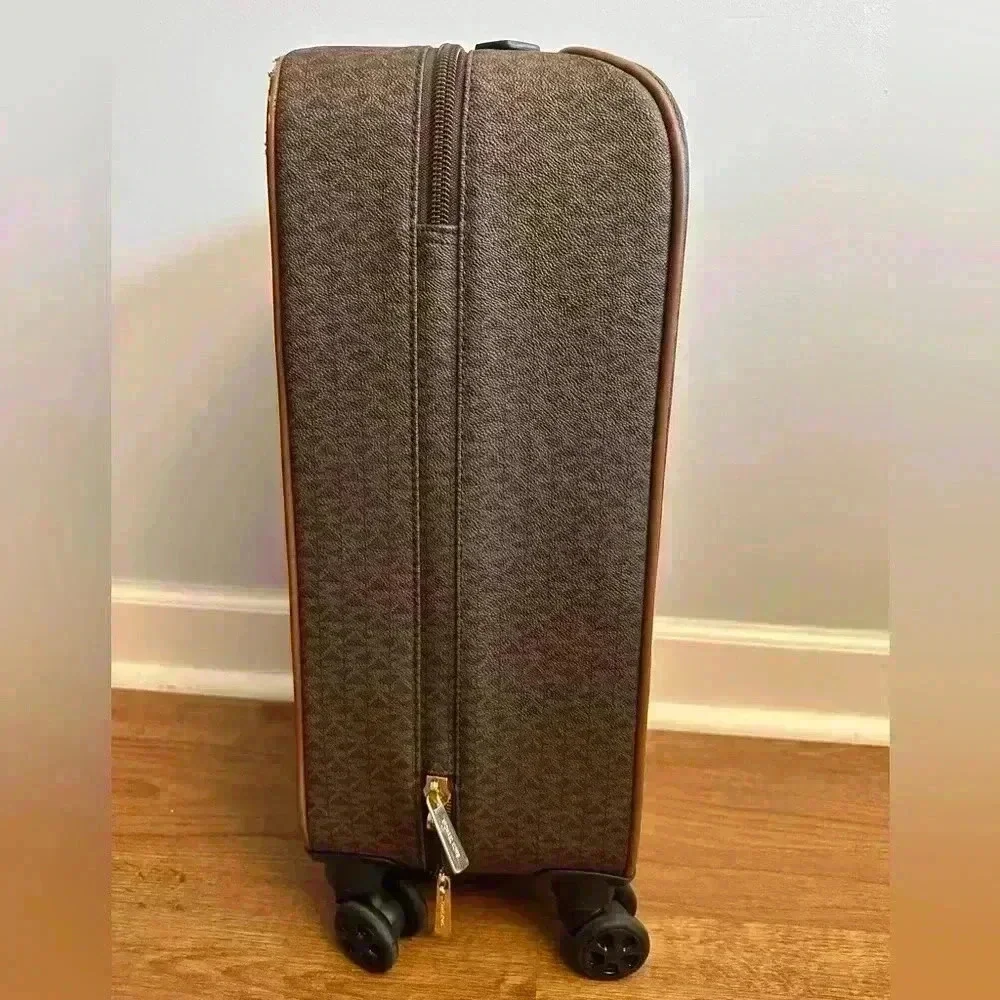 Michael Kors Monogram Carry On Luggage Brown